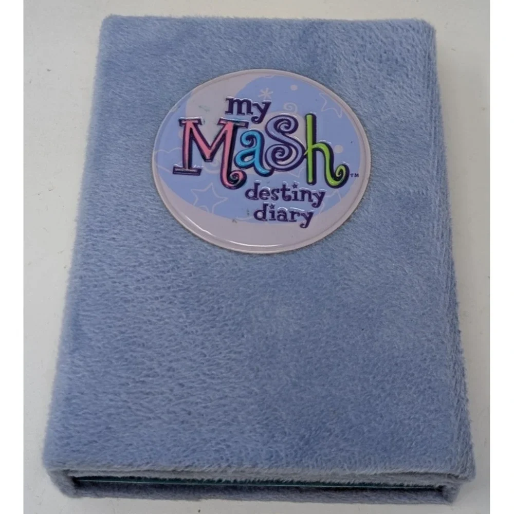 Vintage Y2K Fundex My Mash Destiny Diary Fuzzy Book Planner Dry Erase Blue Girls